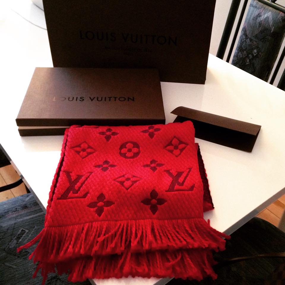 Louis Vuitton Logomania Scarf in Ruby | june09fashionstyles